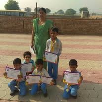Students with certificates